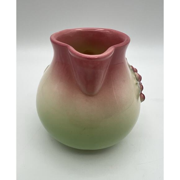 Hull Pottery Tokay Tuscany Pink & Green Grape Pattern Creamer Pitcher 3.5” USA - Picture 7 of 11